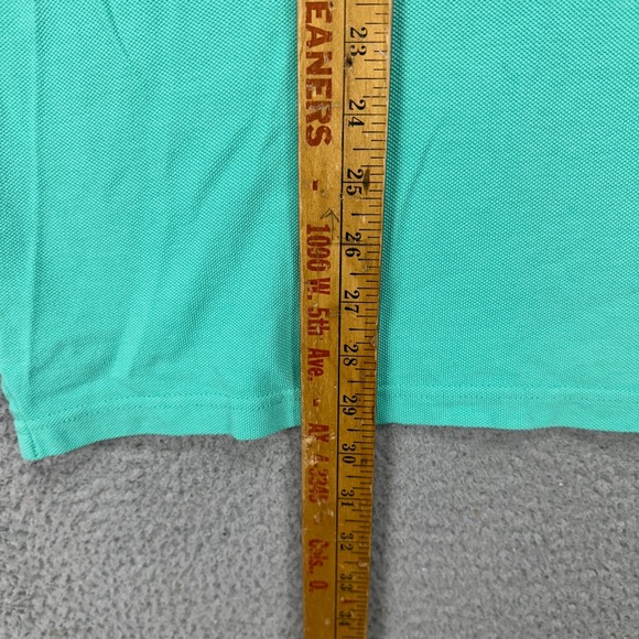 Vineyard Vines Shirt Polo Mens XL Aqua Blue Rugby Short‎ Sleeve Logo Cotton NEW - Picture 8 of 9